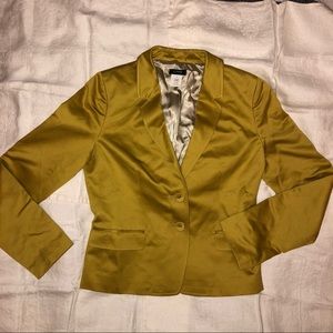 J.CREW Silk Chartreuse Fitted Blazer Sz. 0